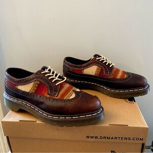 Dr. Martens x Pendleton Wool Wingtips Oxfords Brown Leather US 8